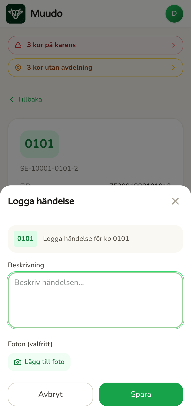 Logga händelse — foto