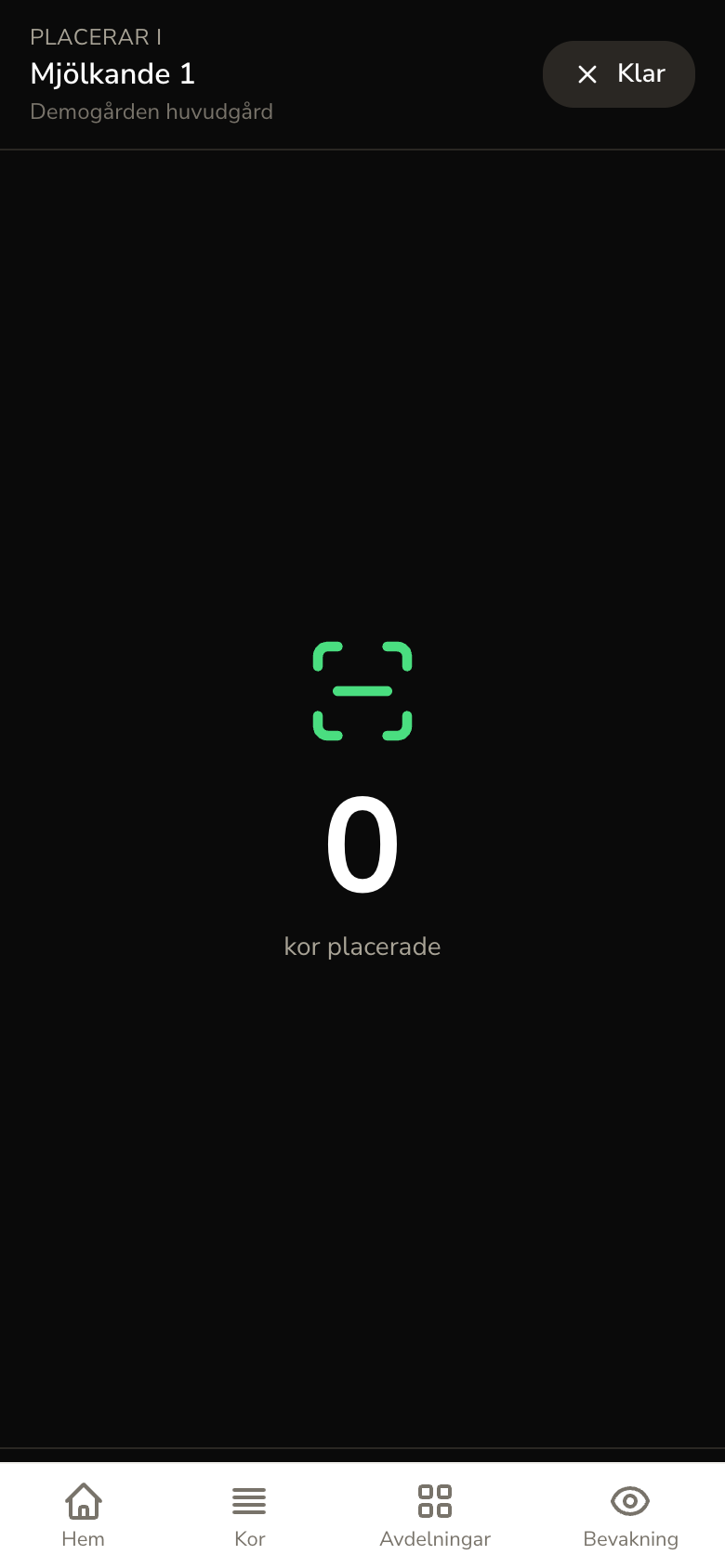 Placera — skannerläge